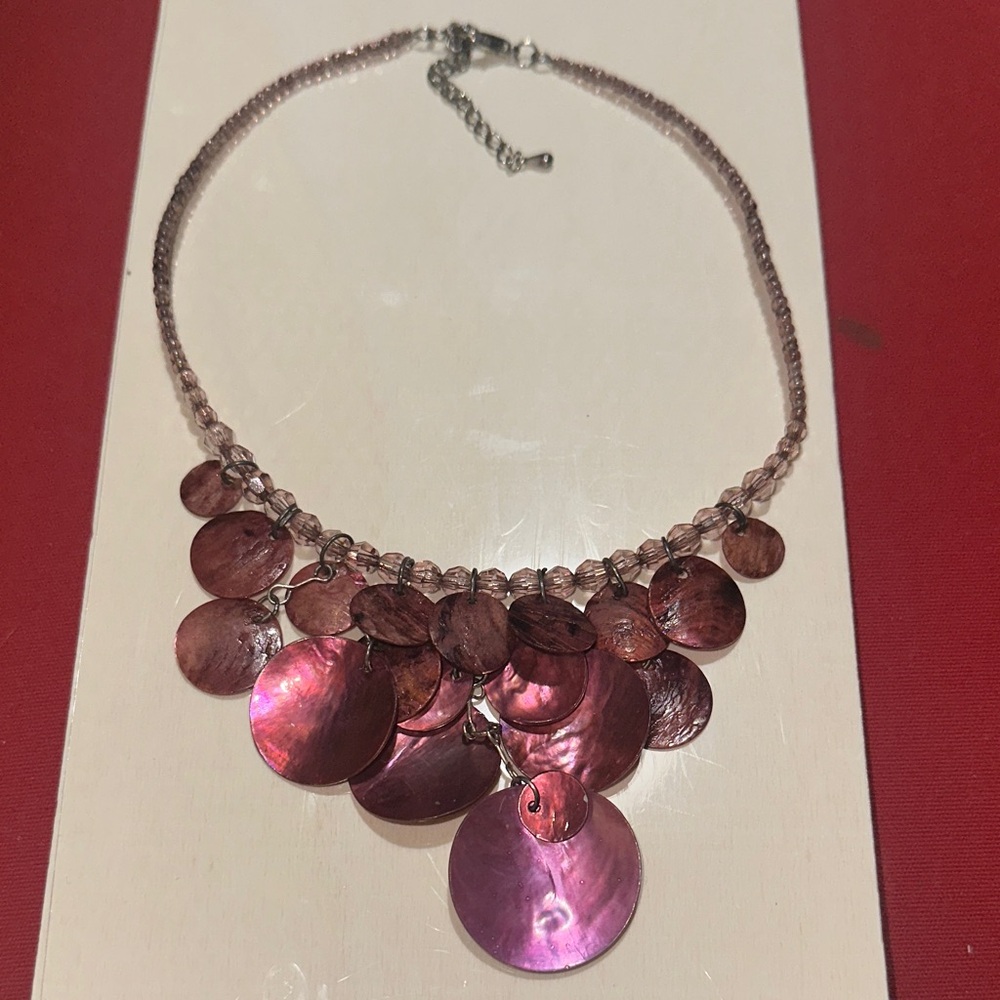 Elegant Pink Shell Necklace